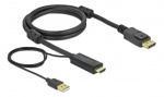 DeLOCK HDMI til DisplayPort-kabel 4K 30 Hz 1 m