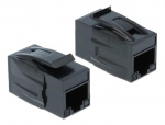 DeLOCK Keystone Module RJ45 jack > RJ45 jack Cat.6A UTP svart DeLOCK Keystone Module RJ45 jack > RJ45 jack Cat.6A UTP svart