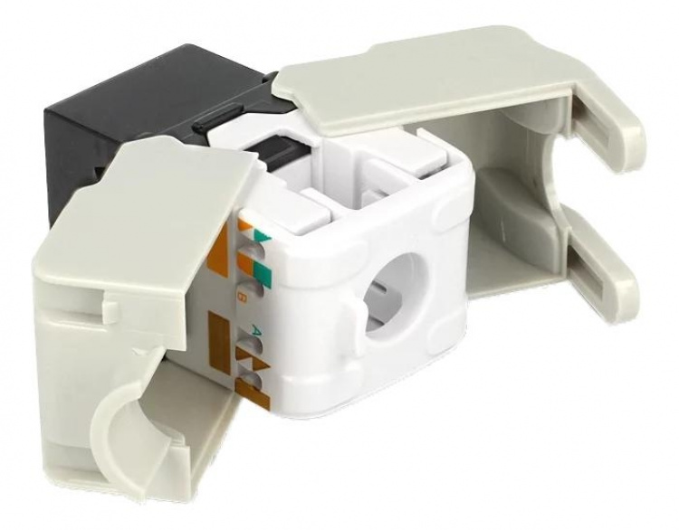 DeLOCK Keystone-modul RJ45-kontakt > LSA Cat.6 UTP svart DeLOCK Keystone-modul RJ45-kontakt > LSA Cat.6 UTP svart