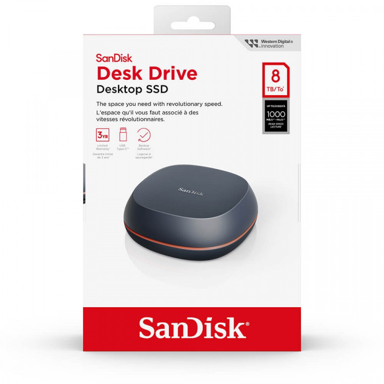 SanDisk Desk Drive 8TB USB Type-C External SSD up to 1000MB/s SanDisk Desk Drive 8TB USB Type-C External SSD up to 1000MB/s