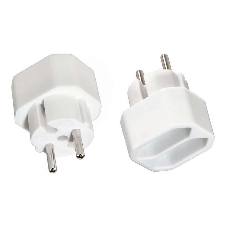 Hama Socket 2-way Adapter Double Pack White