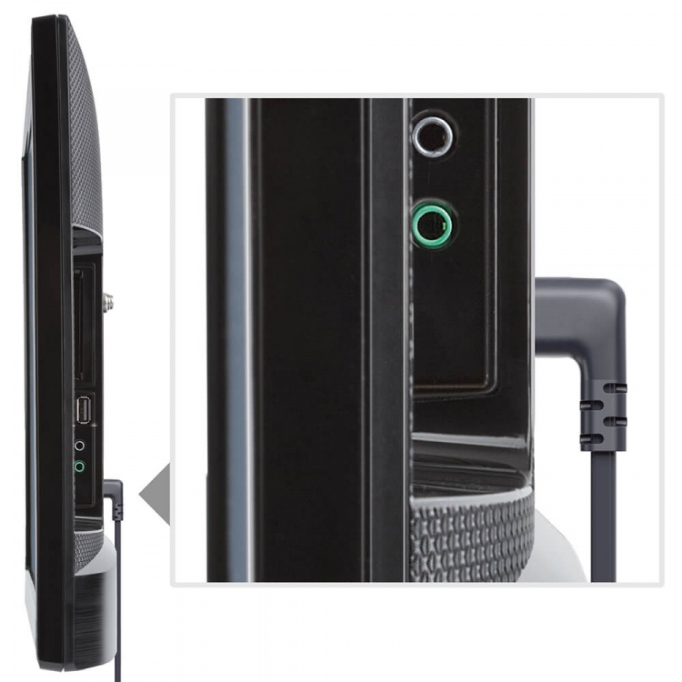 Hama Strømkabel Eurokontakt Vinklet Svart 3 m