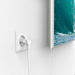 Hama Strømkabel Eurokontakt Vinklet Hvit 5 m Hama Strømkabel Eurokontakt Vinklet Hvit 5 m