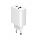 Gear Lader 220V 1xUSB-C + 1xUSB-A PD/PPS 30W + 18W QC Hvit Gear Lader 220V 1xUSB-C + 1xUSB-A PD/PPS 30W + 18W QC Hvit