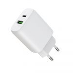 Gear Lader 220V 1xUSB-C + 1xUSB-A PD/PPS 30W + 18W QC Hvit Gear Lader 220V 1xUSB-C + 1xUSB-A PD/PPS 30W + 18W QC Hvit