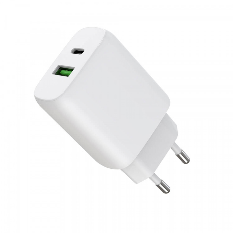 Gear Lader 220V 1xUSB-C + 1xUSB-A PD/PPS 30W + 18W QC Hvit Gear Lader 220V 1xUSB-C + 1xUSB-A PD/PPS 30W + 18W QC Hvit