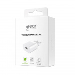 Gear Lader 220V 1xUSB-A 2,4A Hvit