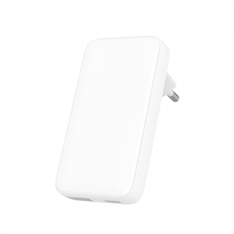 Gear Lader 220V 1xUSB-C+1xUSB-A PD/PPS 36W+QC 18W GaN Hvit Gear Lader 220V 1xUSB-C+1xUSB-A PD/PPS 36W+QC 18W GaN Hvit