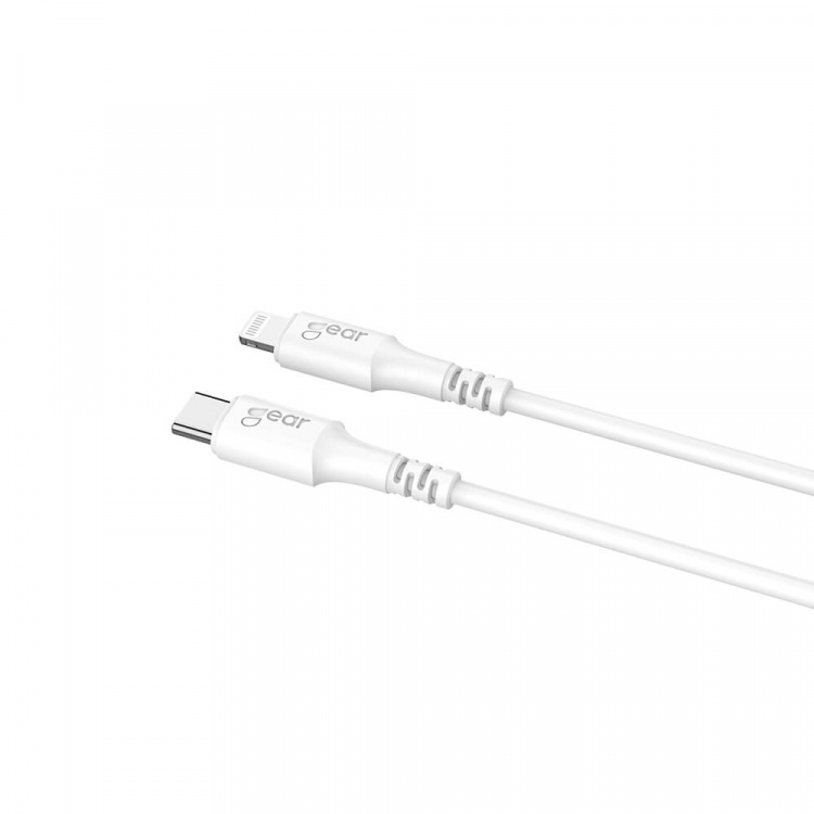 Gear Ladekabel USB-C - Lightning 0.5m Hvit MFI C94 Gear Ladekabel USB-C - Lightning 0.5m Hvit MFI C94