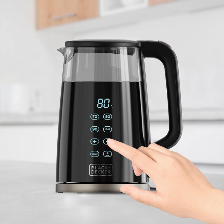 BLACK+DECKER Kettle Glass Black 1,7L