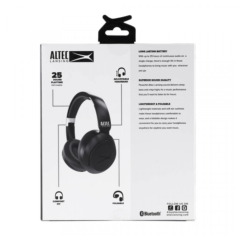 Altec Lansing Hodetelefon Chill Trådløs Over-Ear Svart Altec Lansing Hodetelefon Chill Trådløs Over-Ear Svart