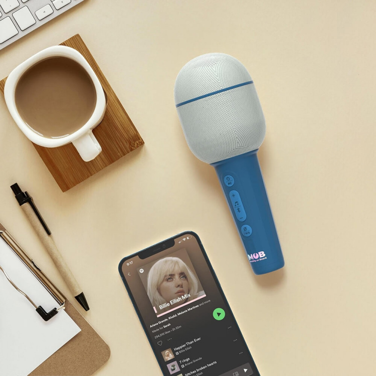 Mobility On Board Karaoke Mikrofon Groovy Blå