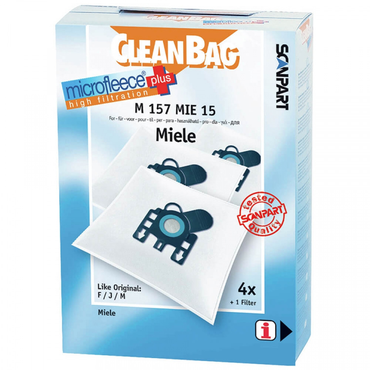 CLEANBAG Microfleece+ Dustbag Miele F/J/M 4+1