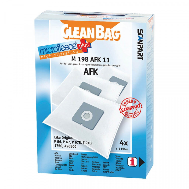 CLEANBAG Microfleece+ Støvsugerpose AFK/Bestron/etc. 4+1