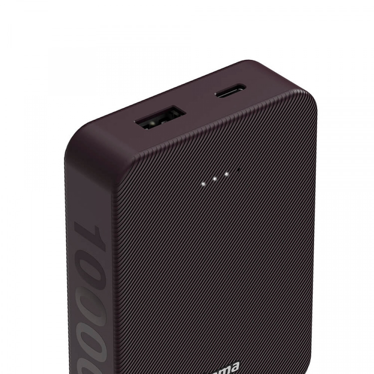 Hama Powerbank Colour 10 10000mAh USB-C+USB-A Plum