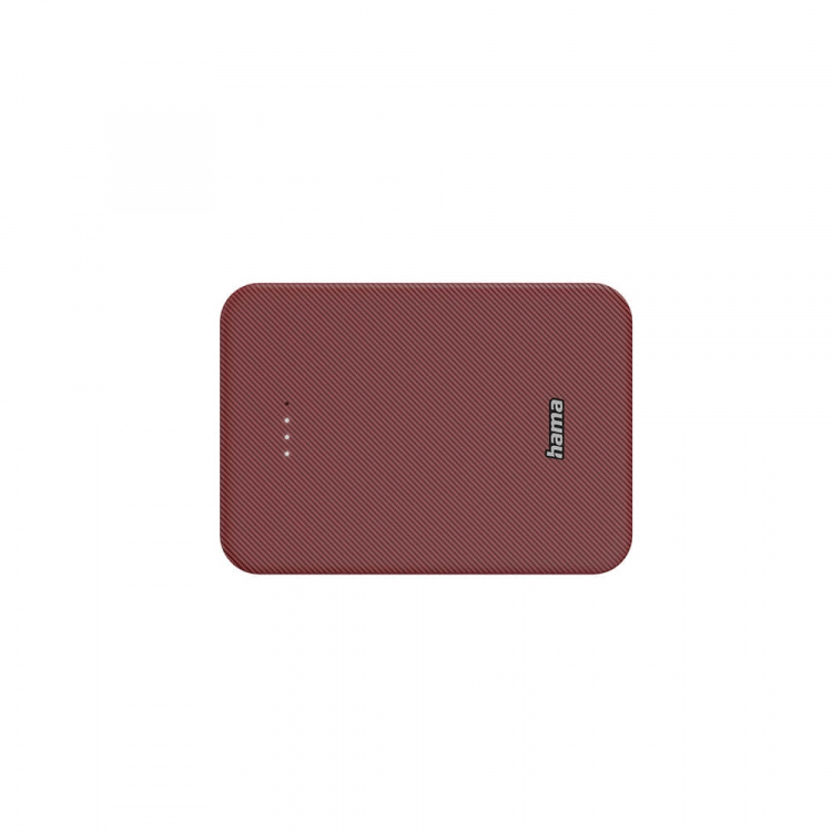 Hama Powerbank Colour 10 10000mAh USB-C+USB-A Rød