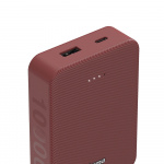 Hama Powerbank Colour 10 10000mAh USB-C+USB-A Rød