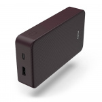 Hama Powerbank Colour 20 20000mAh USB-C+USB-A Plomme Hama Powerbank Colour 20 20000mAh USB-C+USB-A Plomme