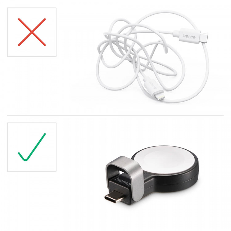 Hama Lader Trådløs til Apple Watch USB-C Svart Hama Lader Trådløs til Apple Watch USB-C Svart