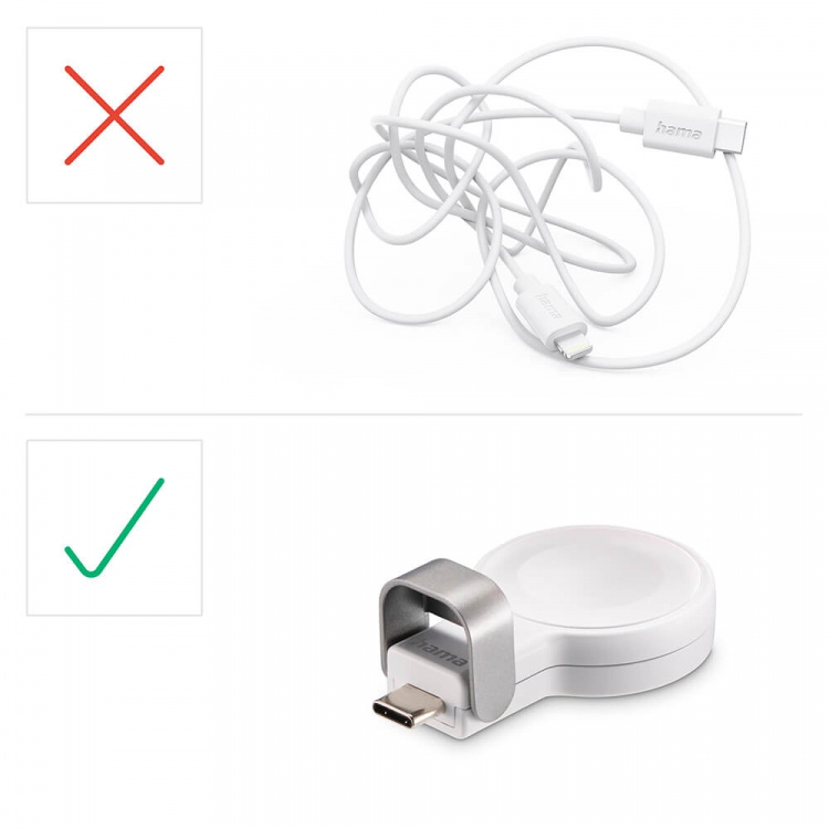 Hama Lader Trådløs til Apple Watch USB-C Hvit Hama Lader Trådløs til Apple Watch USB-C Hvit