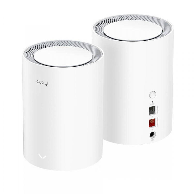 CUDY Mesh Solution M3000 2-pack AX3000 Gigabit Wi-Fi 6 2.5G Hvit CUDY Mesh Solution M3000 2-pack AX3000 Gigabit Wi-Fi 6 2.5G Hvit