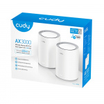 CUDY Mesh Solution M3000 2-pack AX3000 Gigabit Wi-Fi 6 2.5G Hvit CUDY Mesh Solution M3000 2-pack AX3000 Gigabit Wi-Fi 6 2.5G Hvit