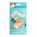 Squishmallows Chargercable 1.2m Leo 3in1 USB-C/Micro/Lightning