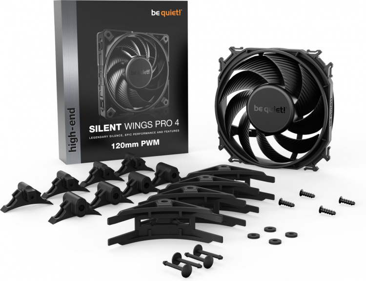Be Quiet! Silent Wings Pro 4 PWM-vifte, 120 mm Be Quiet! Silent Wings Pro 4 PWM-vifte, 120 mm