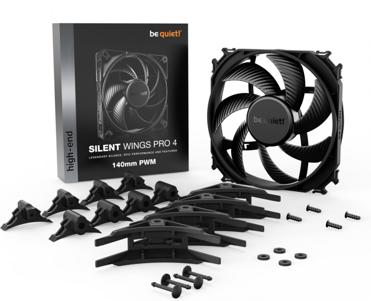 Be Quiet! Silent Wings Pro 4 PWM-vifte, 140 mm