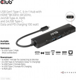 Club 3D Type-C 6-i-1-hub