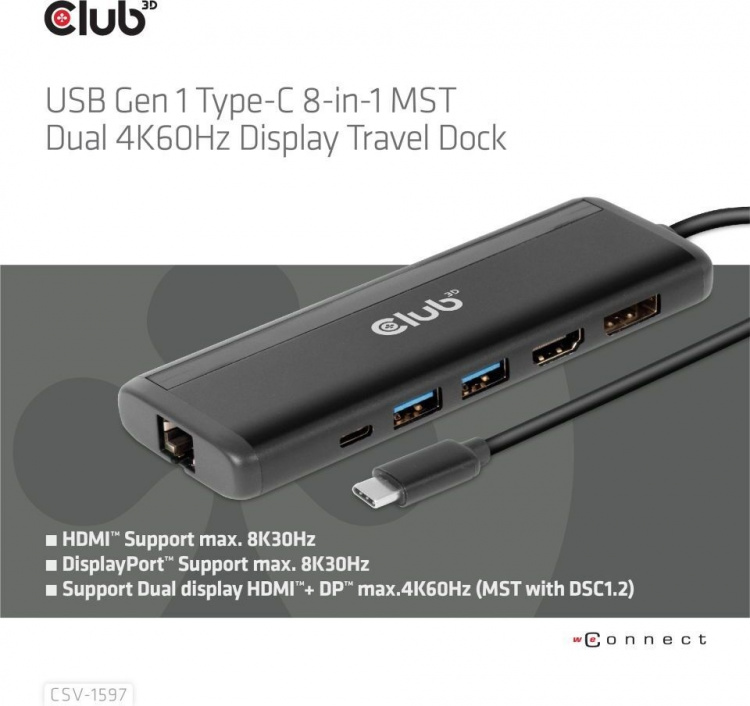 Club 3D Type-C 8-i-1-hub