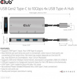 Club 3D USB Type-C til 10 Gbps 4x USB Type-A-hub Club 3D USB Type-C til 10 Gbps 4x USB Type-A-hub