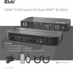 Club 3D HDMI KVM-bryter for dobbel HDMI-bryter Club 3D HDMI KVM-bryter for dobbel HDMI-bryter