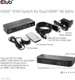 Club 3D HDMI KVM-bryter for dobbel HDMI-bryter Club 3D HDMI KVM-bryter for dobbel HDMI-bryter