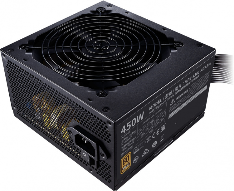 Cooler Master MWE Bronze V2 ATX-strømforsyning, 450 W Cooler Master MWE Bronze V2 ATX-strømforsyning, 450 W