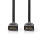 Nedis Ultra High Speed ​​HDMI ™ Cable | HDMI ™ -kontakt | HDMI ™ -kontakt | 8K@60Hz | 48 Gbps | 1.00 m | Rund | 6.0 mm | Sort | Label