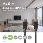 Nedis Ultra High Speed HDMI ™ Cable | HDMI ™ -kontakt | HDMI ™ -kontakt | 8K@60Hz | 48 Gbps | 2.00 m | Rund | 6.5 mm | Sort | Label Nedis Ultra High Speed HDMI ™ Cable | HDMI ™ -kontakt | HDMI ™ -kontakt | 8K@60Hz | 48 Gbps | 2.00 m | Rund | 6.5 mm | Sort | Label