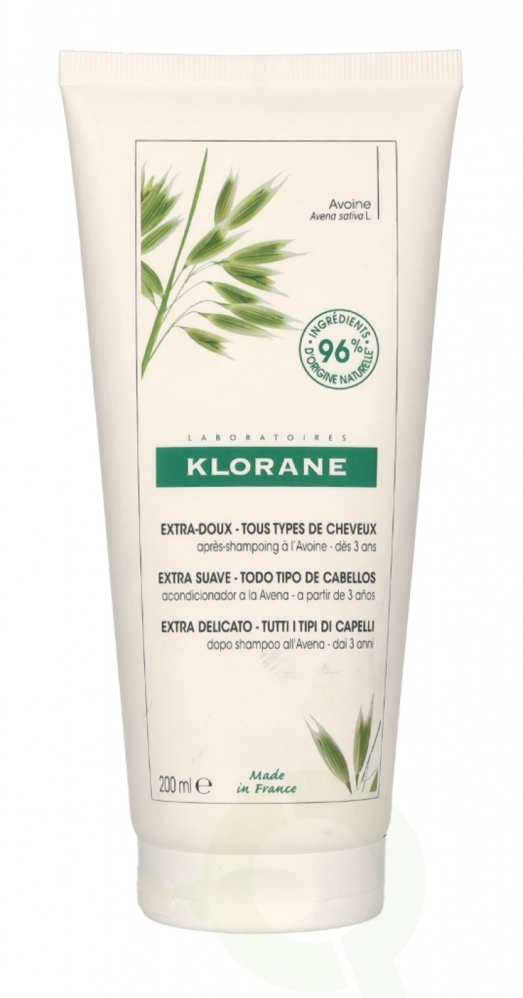 Klorane Ultra-mild balsam med havremelk 200 ml Alle hårtyper