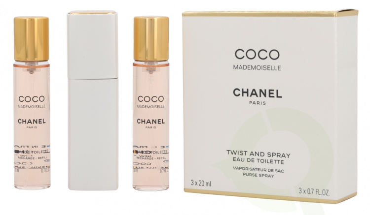 Chanel Coco Mademoiselle Giftset 60 ml 2x Edt Spray Refill 20Ml/1x Edt Spray 20Ml - Twist and Spray