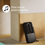 Philips Bærbar analog FM/MW-radio TAR1509