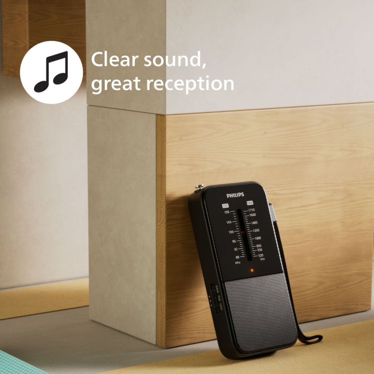 Philips Bærbar analog FM/MW-radio TAR1509