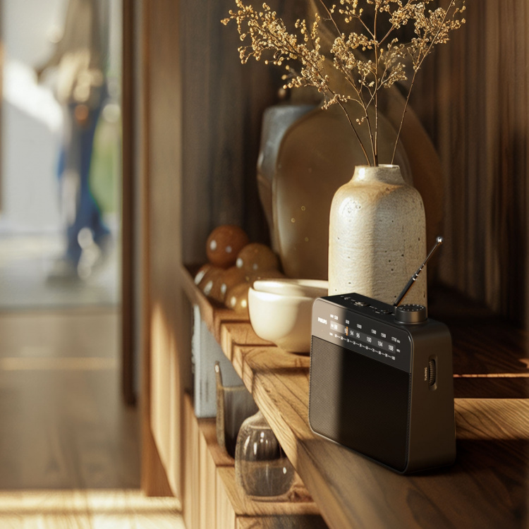 Philips Bærbar analog FM/MW-radio TAR2509. Nett- eller batteridrevet Philips Bærbar analog FM/MW-radio TAR2509. Nett- eller batteridrevet