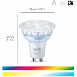 WiZ WiFi Smart LED GU10 50W 345lm farge + varm-kaldhvit 1-pk WiZ WiFi Smart LED GU10 50W 345lm farge + varm-kaldhvit 1-pk