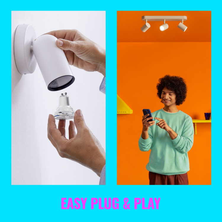 WiZ WiFi Smart LED GU10 50W 345lm varm-kald hvit 2-pk WiZ WiFi Smart LED GU10 50W 345lm varm-kald hvit 2-pk