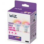 WiZ WiFi Smart LED GU10 50W 345lm farge + varm-kaldhvit 2-pk WiZ WiFi Smart LED GU10 50W 345lm farge + varm-kaldhvit 2-pk