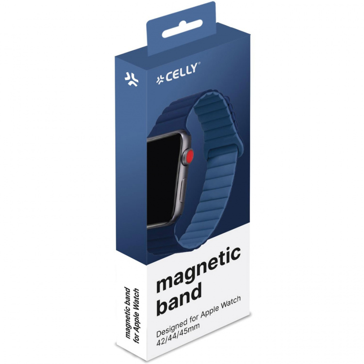 Celly Armbånd til Apple Watch 42/44/45 mm magnetisk blå Celly Armbånd til Apple Watch 42/44/45 mm magnetisk blå