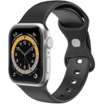 Celly Armbånd til Apple Watch 42/44/45mm Silikon Svart Celly Armbånd til Apple Watch 42/44/45mm Silikon Svart