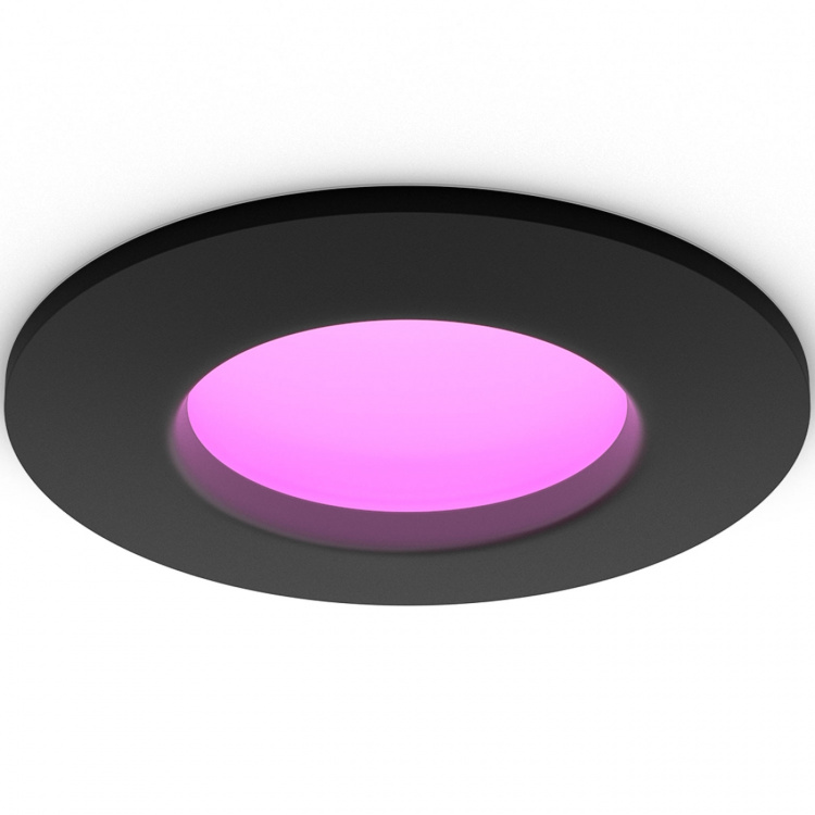 Philips Hue Slim Downlight S 90mm Hvit og Colour Ambiance Svart 1-pk Philips Hue Slim Downlight S 90mm Hvit og Colour Ambiance Svart 1-pk