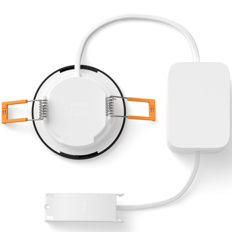 Philips Hue Slim Downlight S 90mm Hvit og Colour Ambiance Svart 1-pk Philips Hue Slim Downlight S 90mm Hvit og Colour Ambiance Svart 1-pk