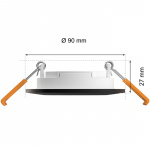 Philips Hue Slim Downlight S 90mm Hvit og Colour Ambiance Svart 1-pk Philips Hue Slim Downlight S 90mm Hvit og Colour Ambiance Svart 1-pk